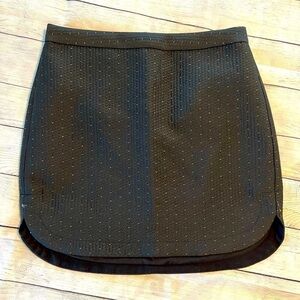 Madewell Black Gold Metallic Jacquard Shirt Tail Skirt Size 2